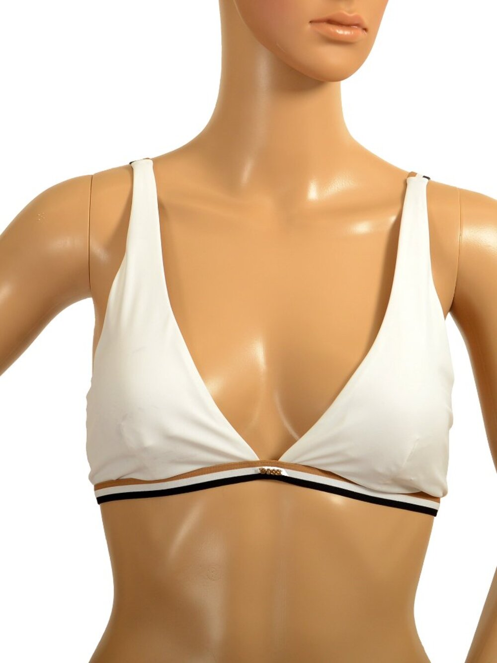 Hugo Boss Women's "Iconic Bralette" Logo Strap Padded Swim Top Bra US S IT 40